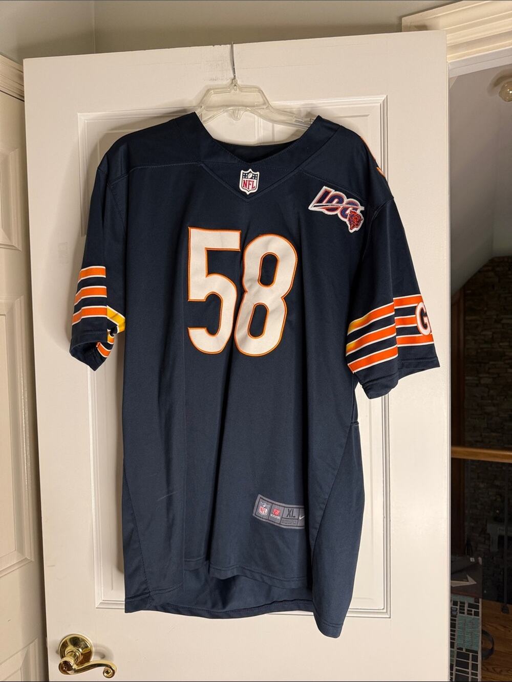 NFL Chicago Bears Jersey 58 Roquan Smith 100 years Jersey nike stitched